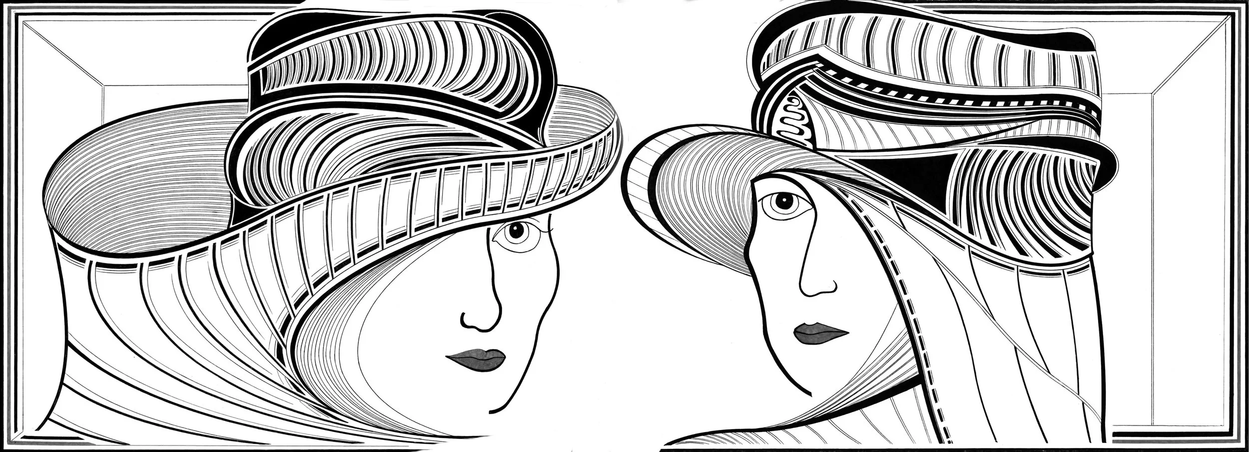 VISAGE (black pen & ink)