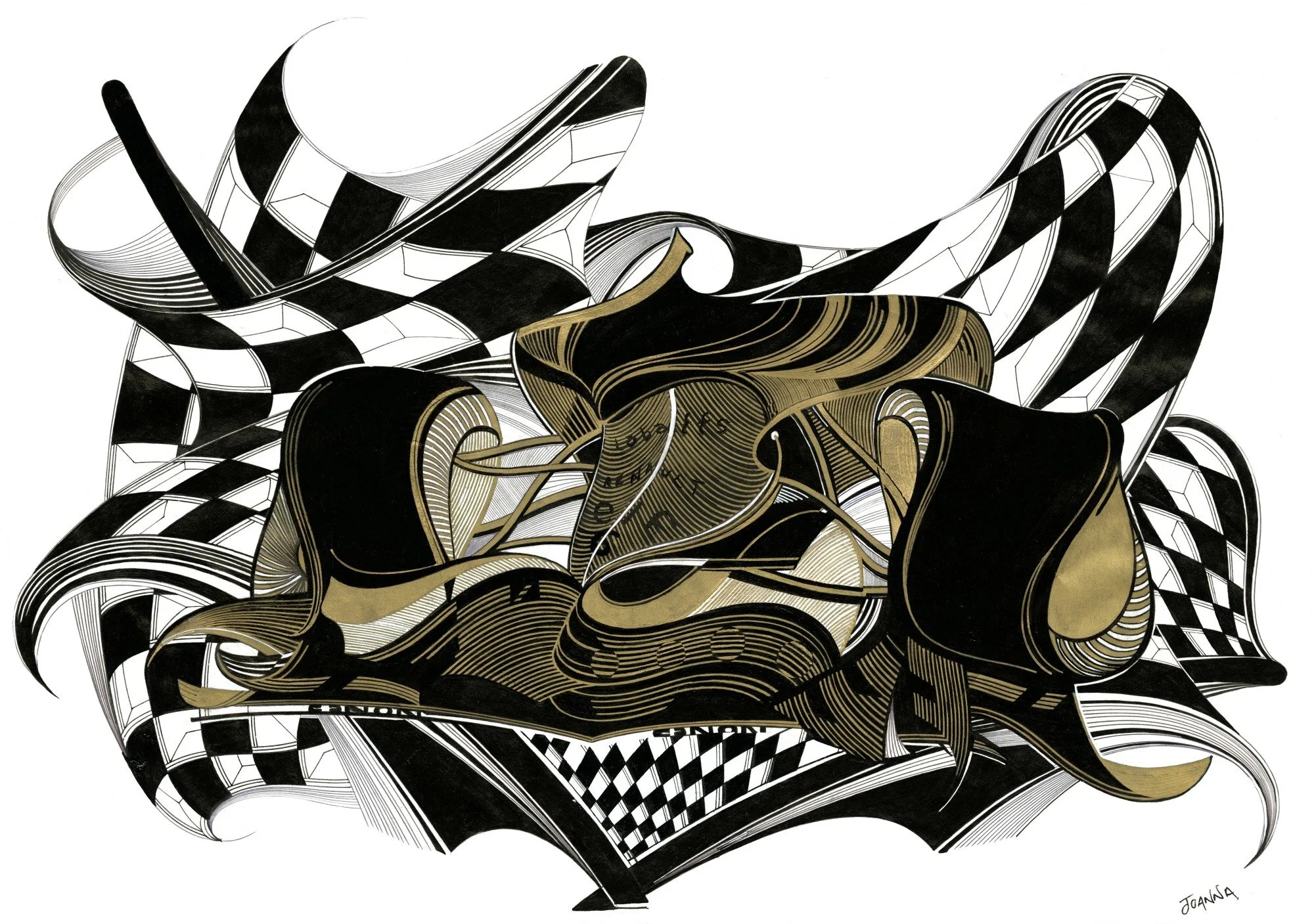 La Fin (colour pen & ink)