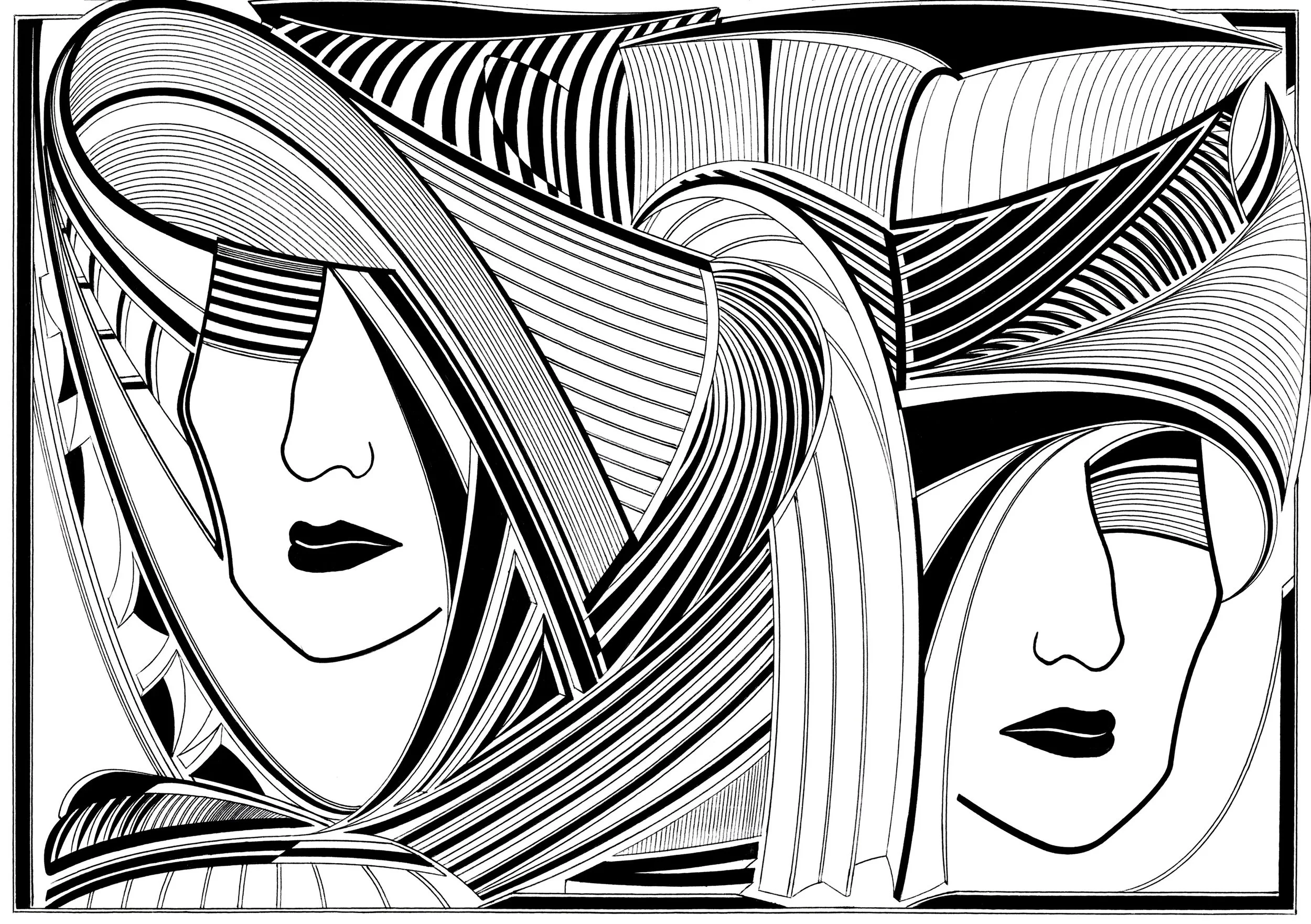 Gemini (black pen & ink)