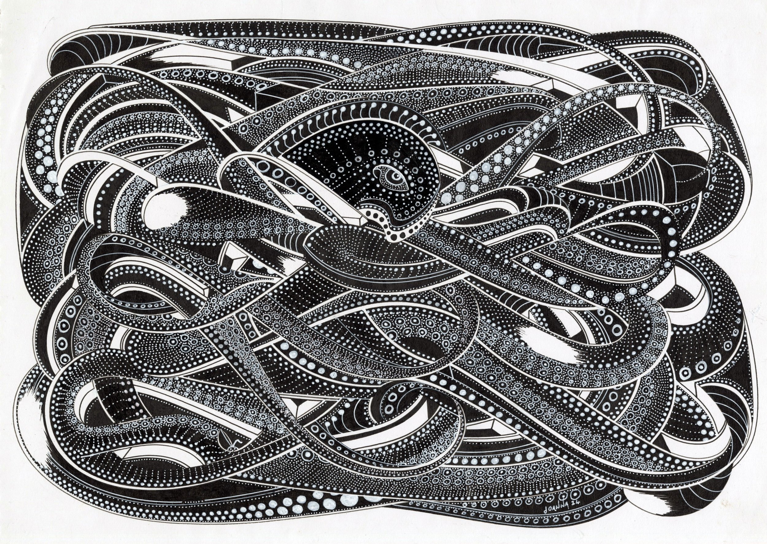 Kraken (black pen & ink)