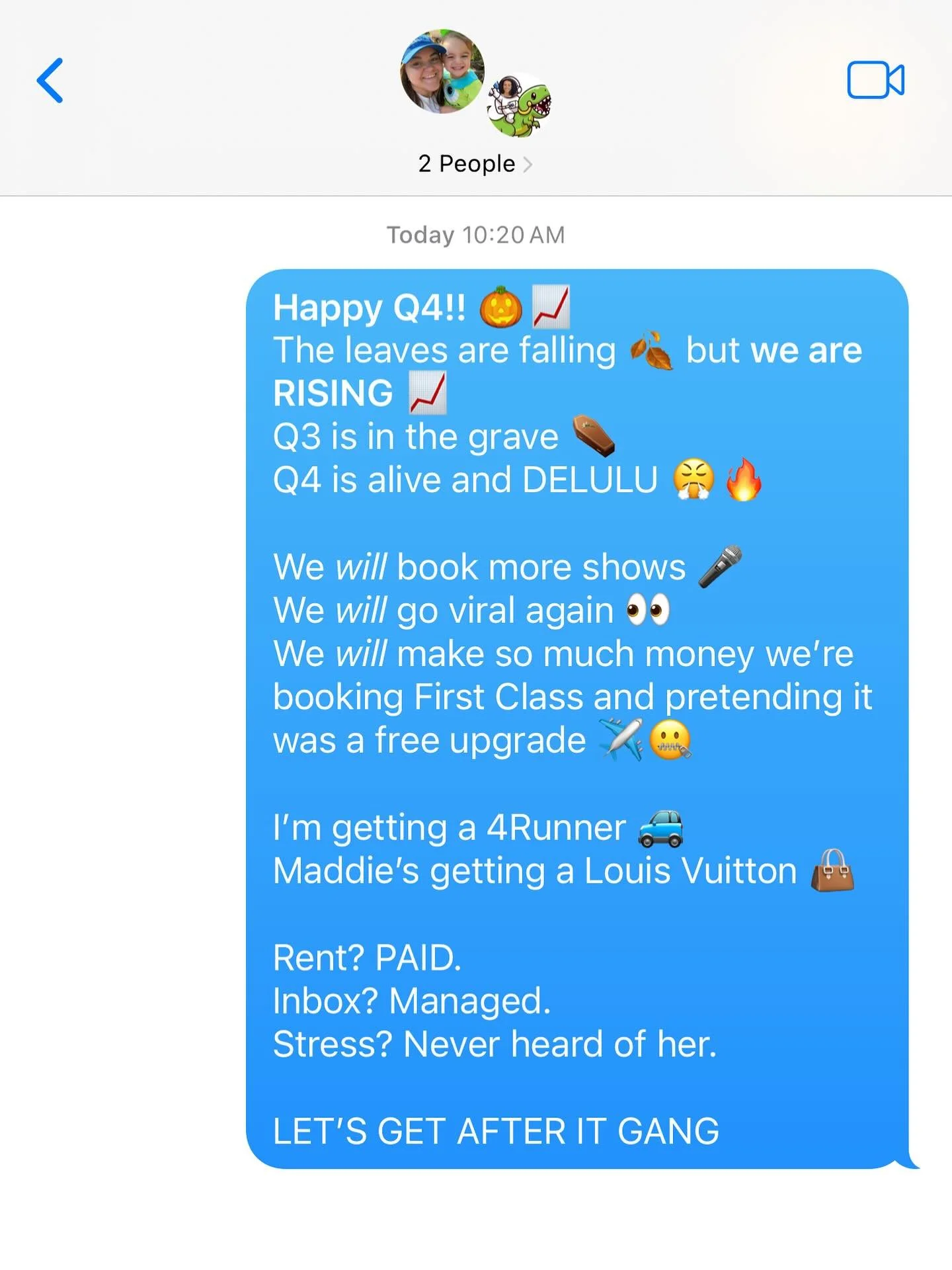 seasonal depression? the only SAD I&rsquo;m catching is Stacks And Deposits 💵✅ 

Had to PUMP UP MY TEAM today. Want them to know I&rsquo;m serious about these last few months of the year 😤