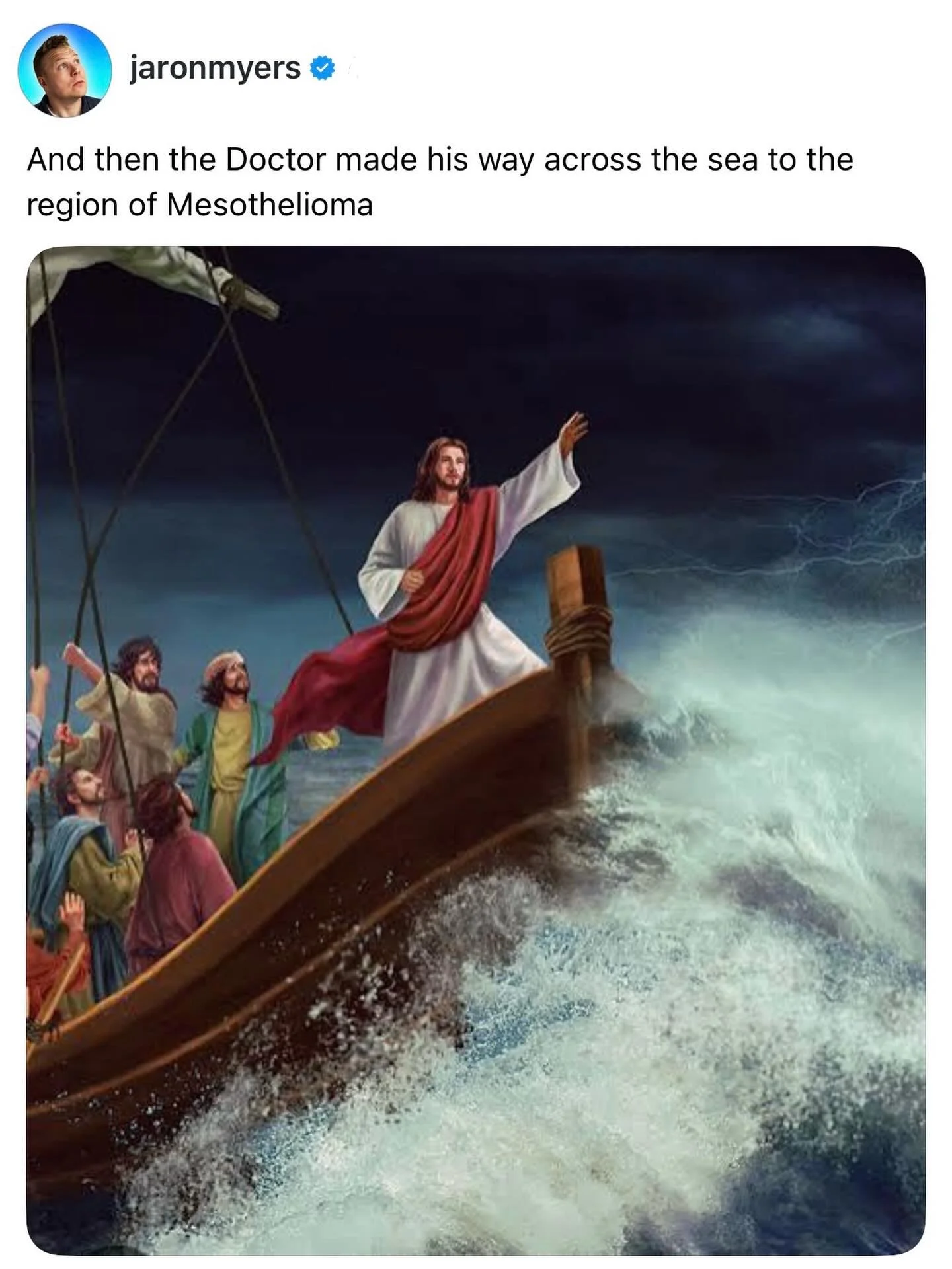 He told me to take two fish and five loaves and call him in the morning 🙏🏻