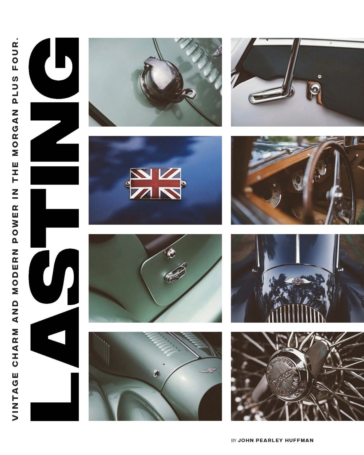 Layout time! ✨
Scroll to see the original 1952 R&amp;T Morgan review we mentioned in the previous post.

And this gridded gallery of greatness was shot by the photo gold maker 📸@cooled.collective 🔥

You can see this spread opener and more of Drew's