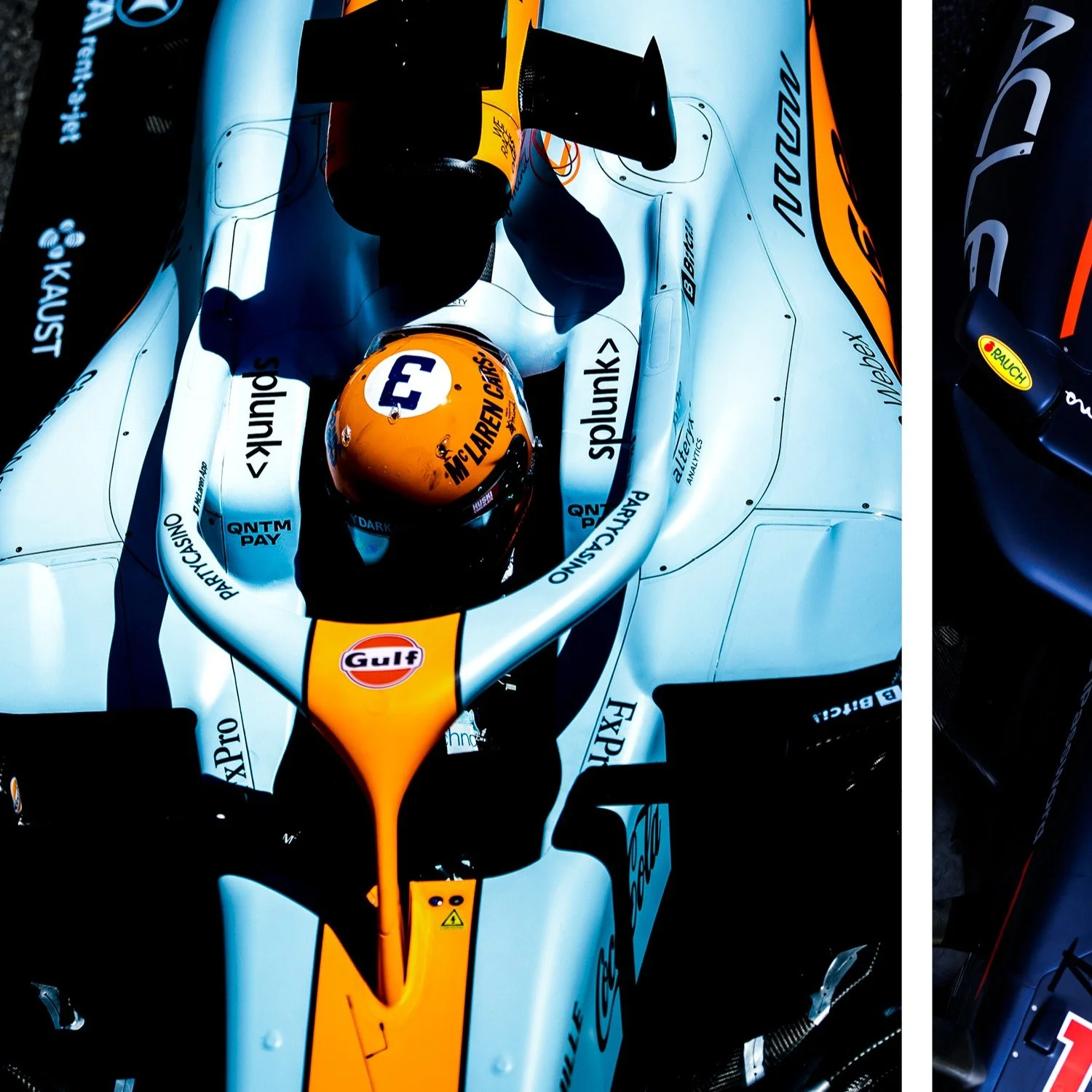 Nos. 3, 1, 10
Photographs by @vladimirrys 
Date: 2021 &amp; 2025
📍Monaco Circuit, 2021
📍Imola Circuit, 2025

Daniel Ricciardo&rsquo;s throwback helmet (left) carries his No. 3 in a Gulf-liveried McLaren in 2021. danielricciardo

Max Verstappen (cen