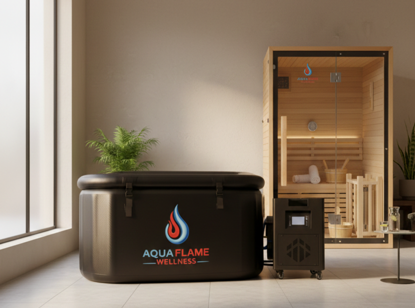 Ice bath with chiller traditional background room.png