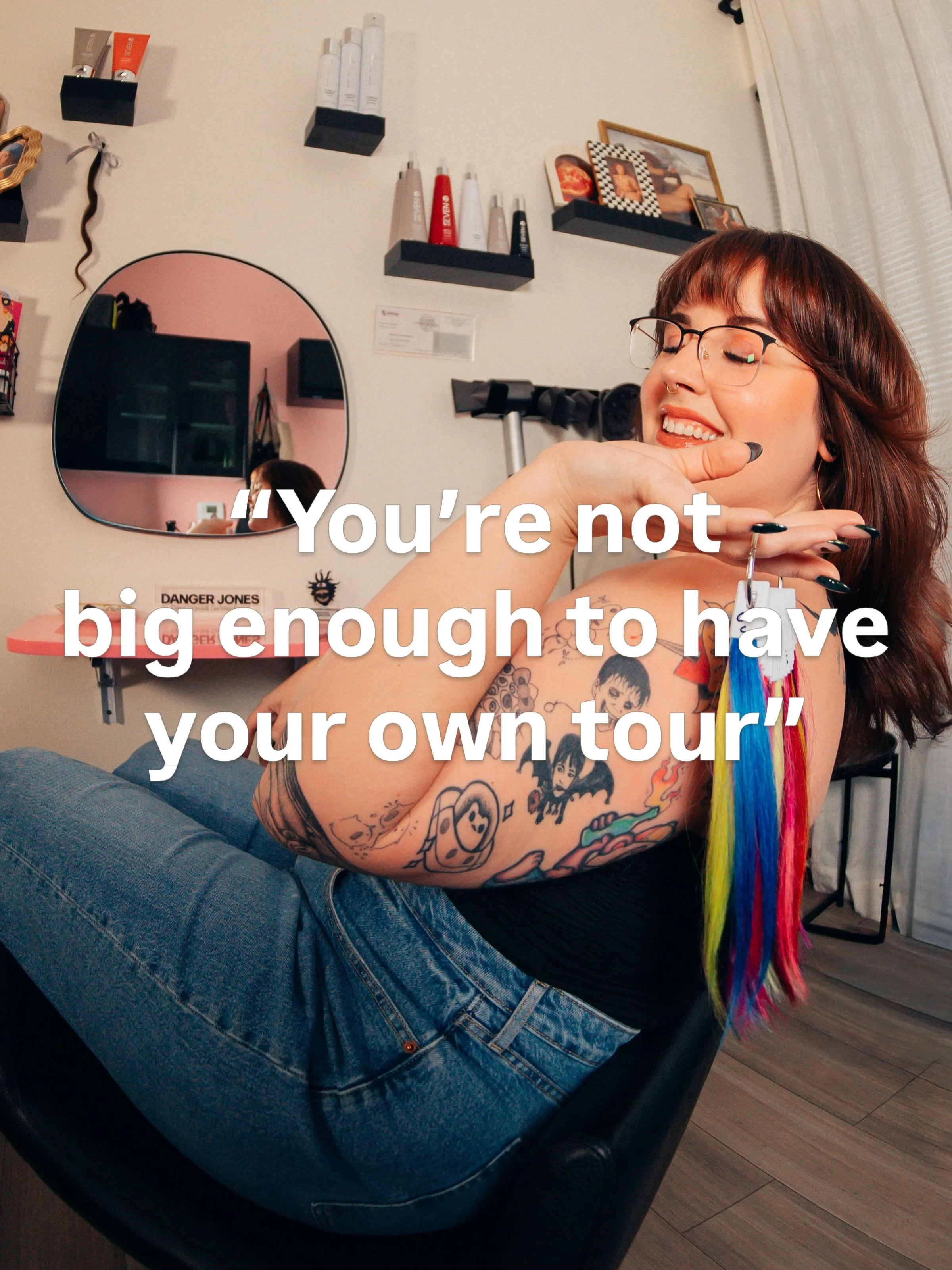 My very first tour, now coming to an end 🥹

TO MY BAD TEXAS HAIR BITCHES!!!

If you want color, business, and social media education catered to neurodivergent learners; down to earth, salon-reality solutions; real talks about mindset and finances; a