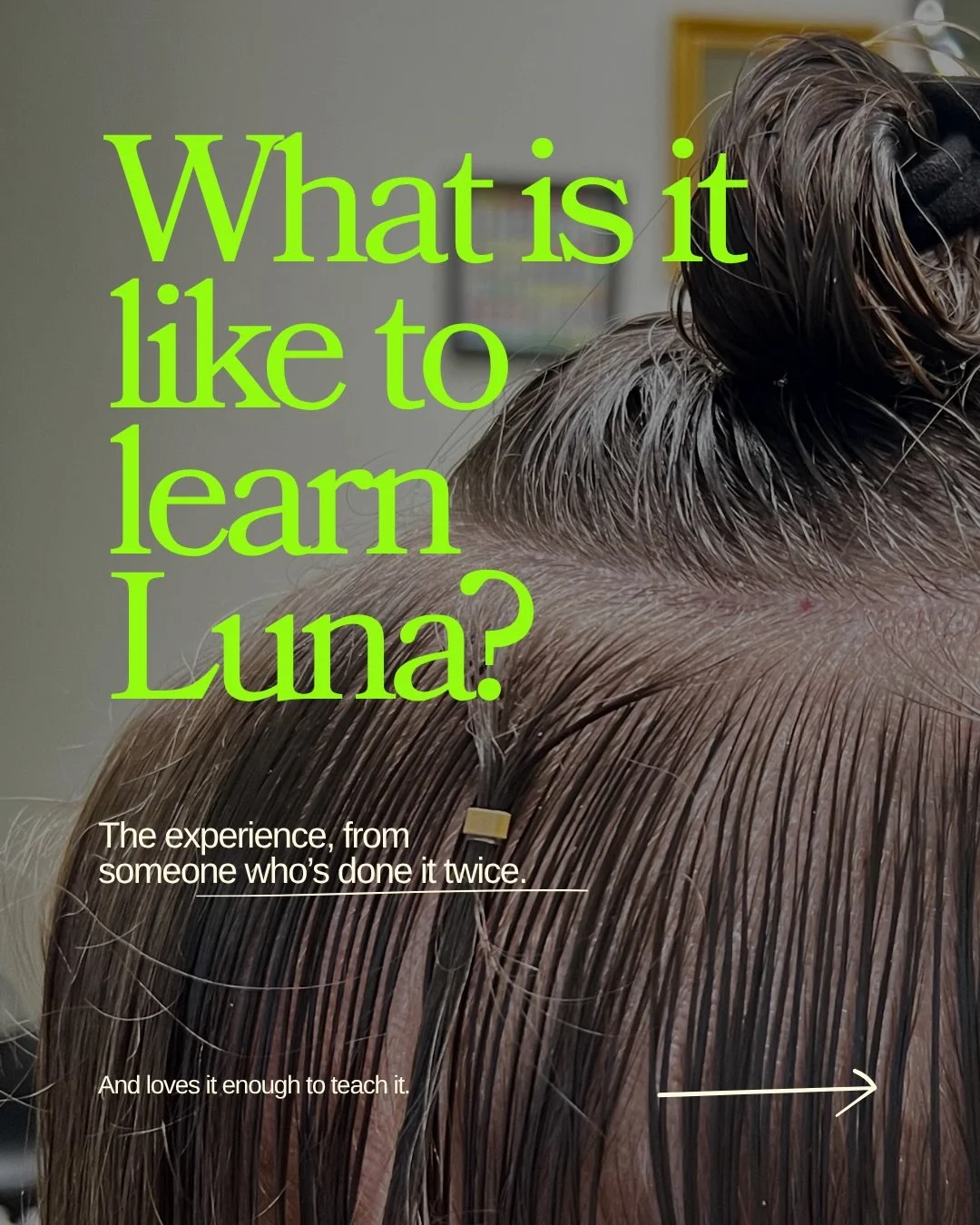 If you&rsquo;ve ever been curious about what the class itself is like, here&rsquo;s a little peek&hellip; from my POV 👀

&hellip;

Now who is The Luna Method for???

Hair extension artists with a couple methods under their belt, looking for one that