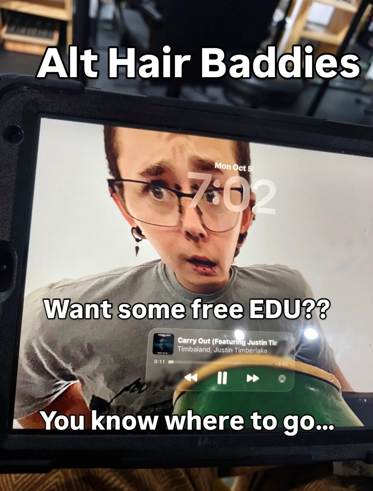 We&rsquo;ve got classes available as soon as THIS MONDAY!!

November and December class are TBD&hellip; what would you like to see?

Our educators @unholyhair @design_the_skyy and @crash_cosmo are ready to bring their expertise and give you a class t