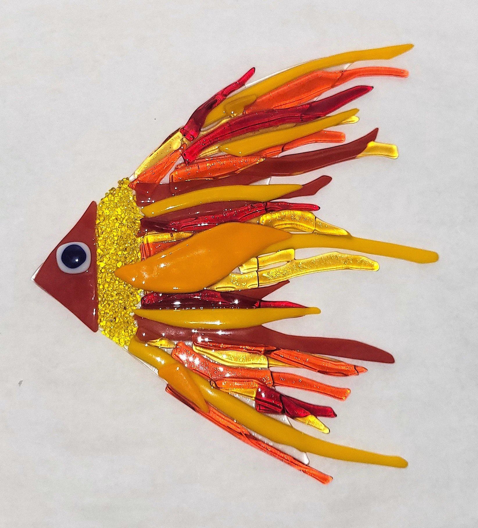 and this is the result of the "Orange Fish". Very fun piece. One of my most colorful pieces made. 