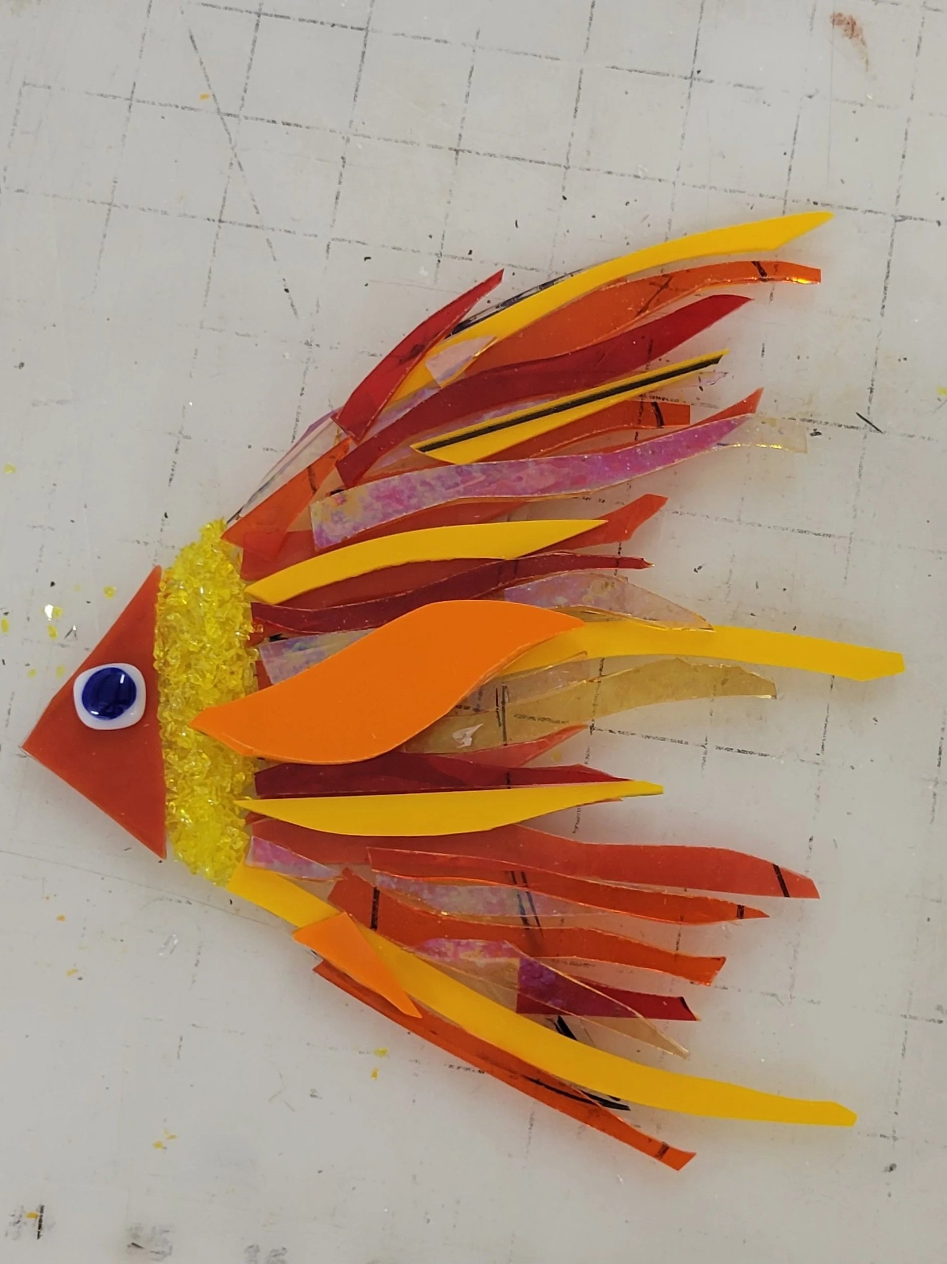 Now here we are ready to put in the kilm! I love this part. Seeing it one last time fore is completely fused together.