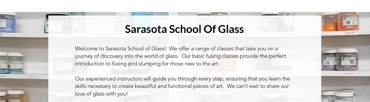 Sarasota school of glass class