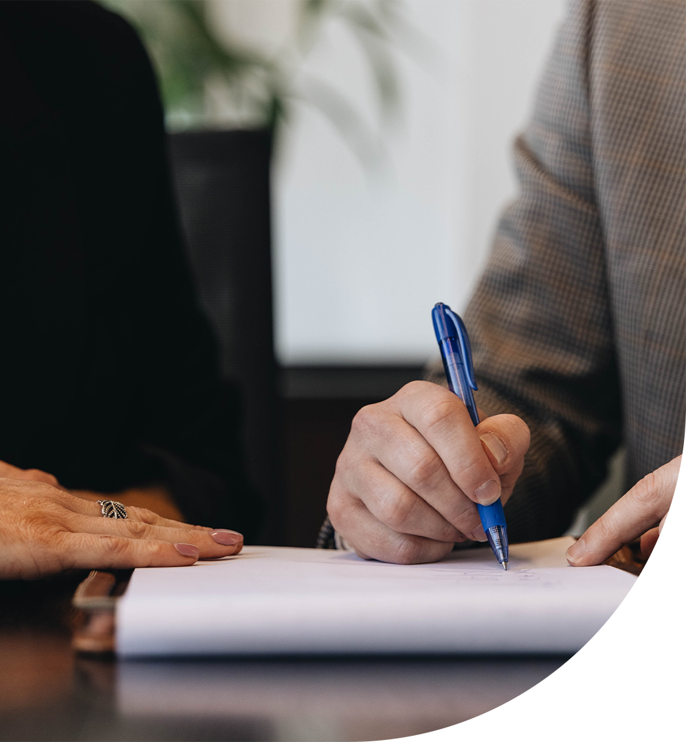 People making notes on paper