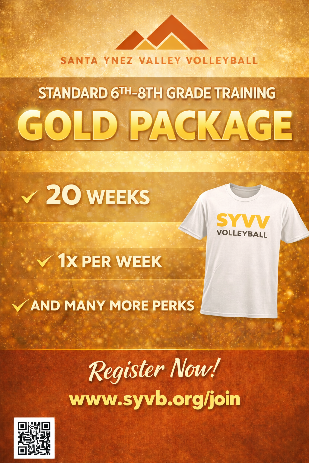 SYVV Summer Girls Clinics Gold Package
