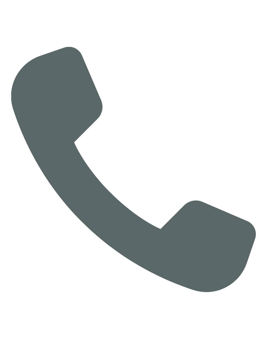 Icon of a gray telephone receiver.
