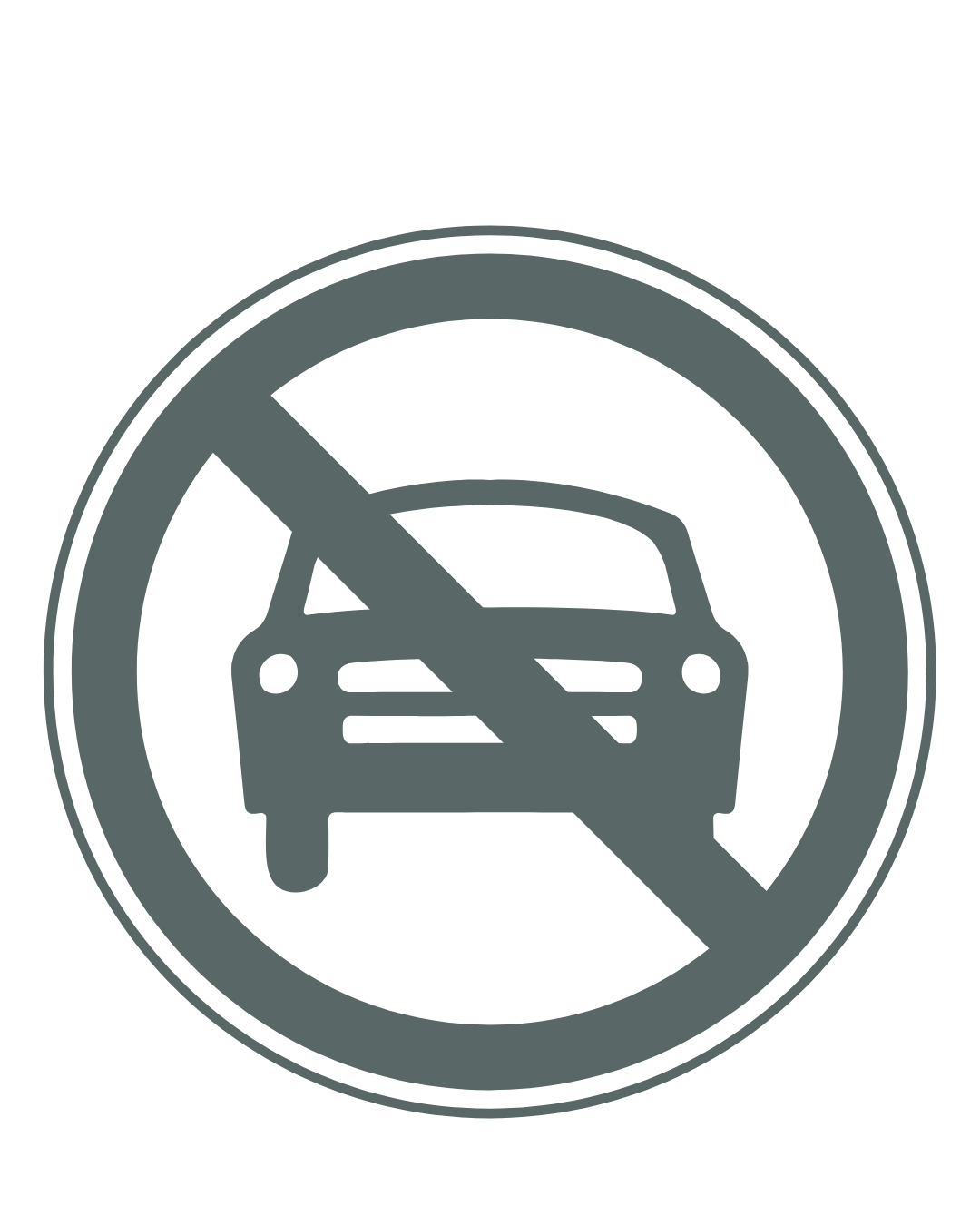 No parking or stopping sign with a car icon crossed out.