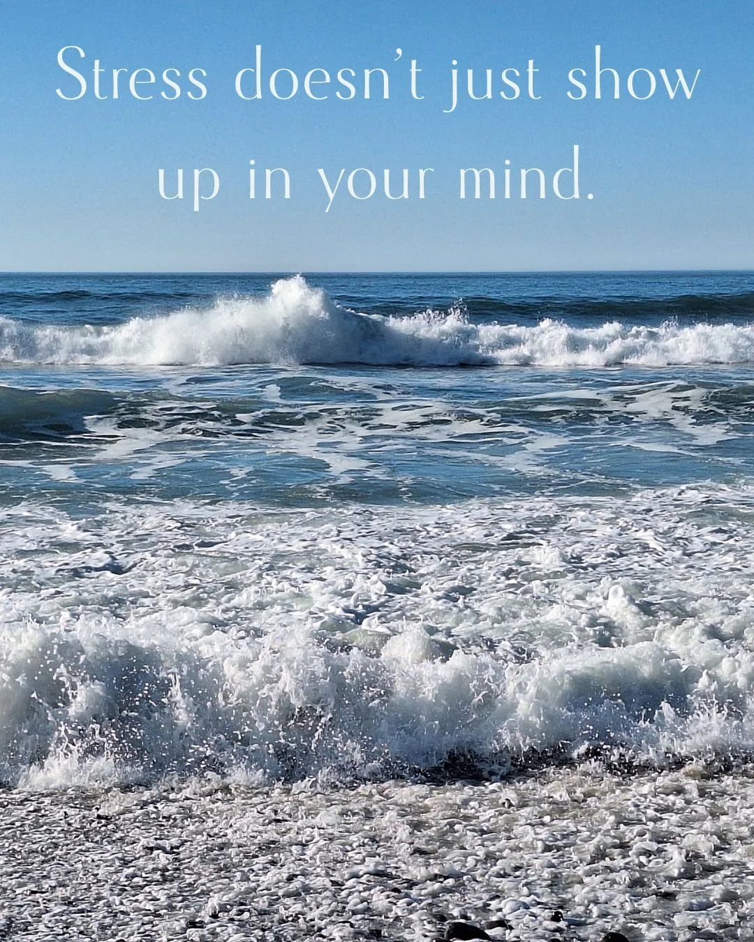 It can look like overthinking, sure.
But it can also look like:
~tight shoulders
~low energy
~trouble sleeping
~feeling disconnected
Your body and mind are constantly talking to each other. So it makes sense that support can happen in more than one p