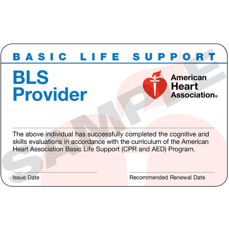 AHA BLS Certification Card — Instructor Order