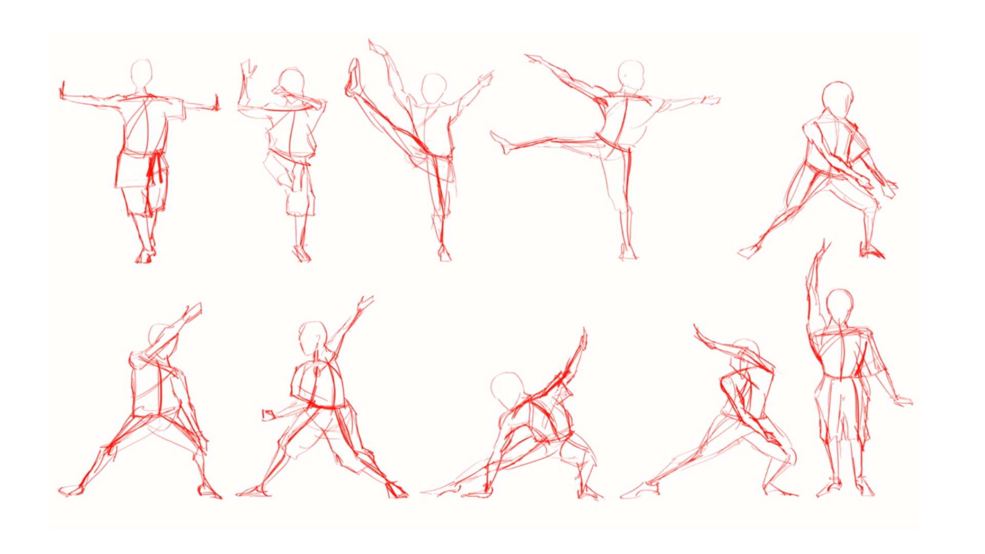 Poses in motion, 2 mins each