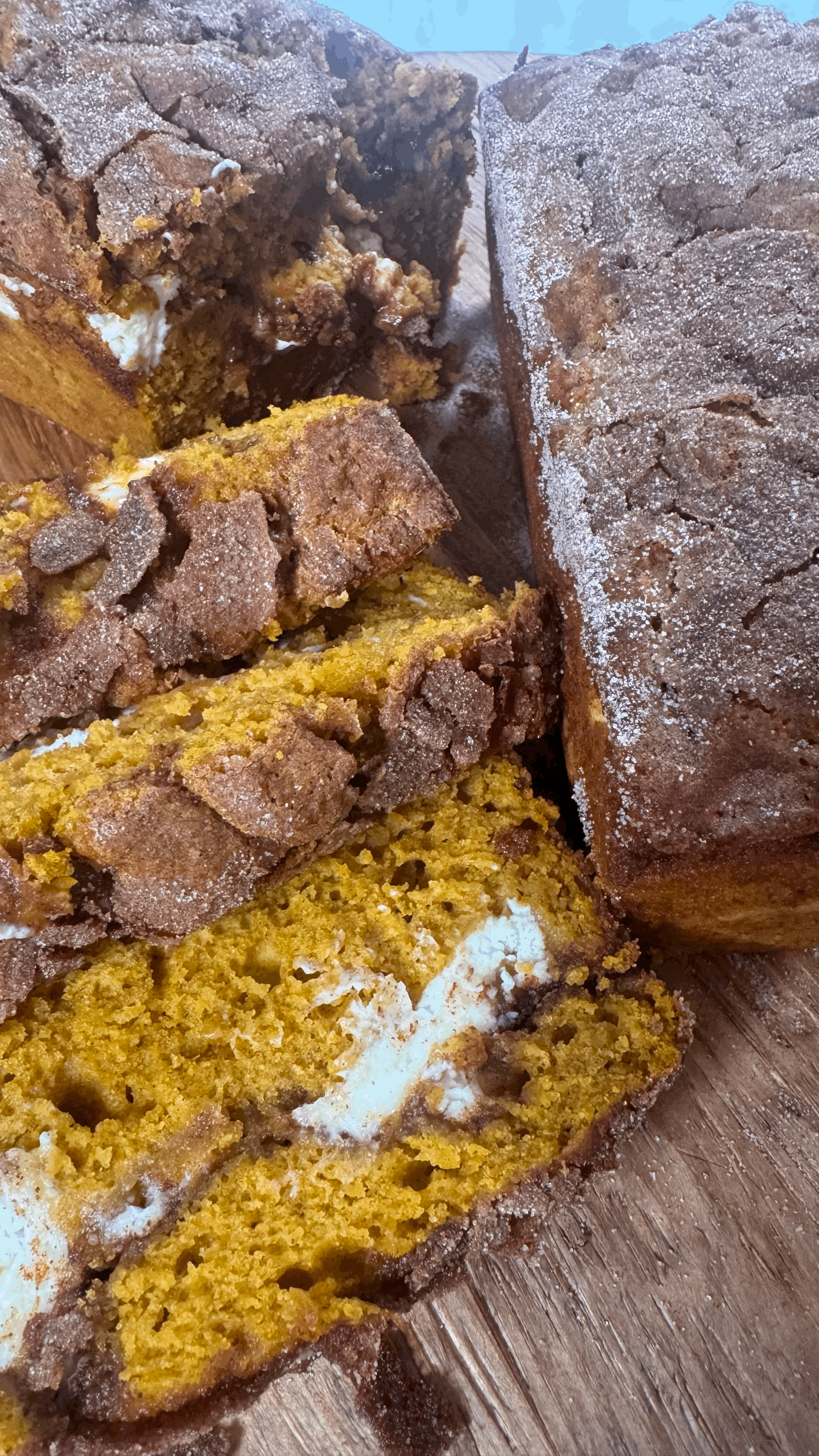 Cream Cheese Stuffed Pumpkin Coffee Cake