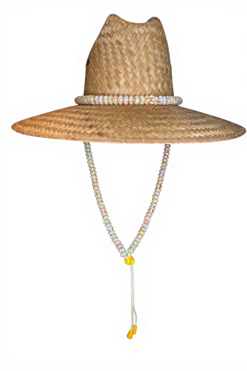 Beverly Hills Farm Pastel Posy Beaded Sun Hat