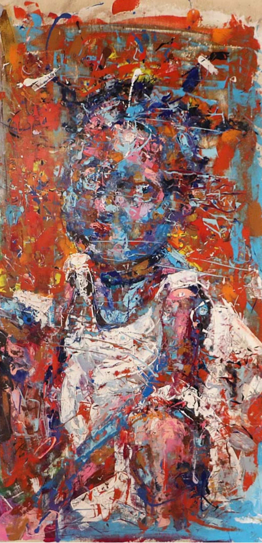 Bambina - 2018 - Acrilico su legno (lucidato con cera d'api). cm 121 x 60. Collezione privata