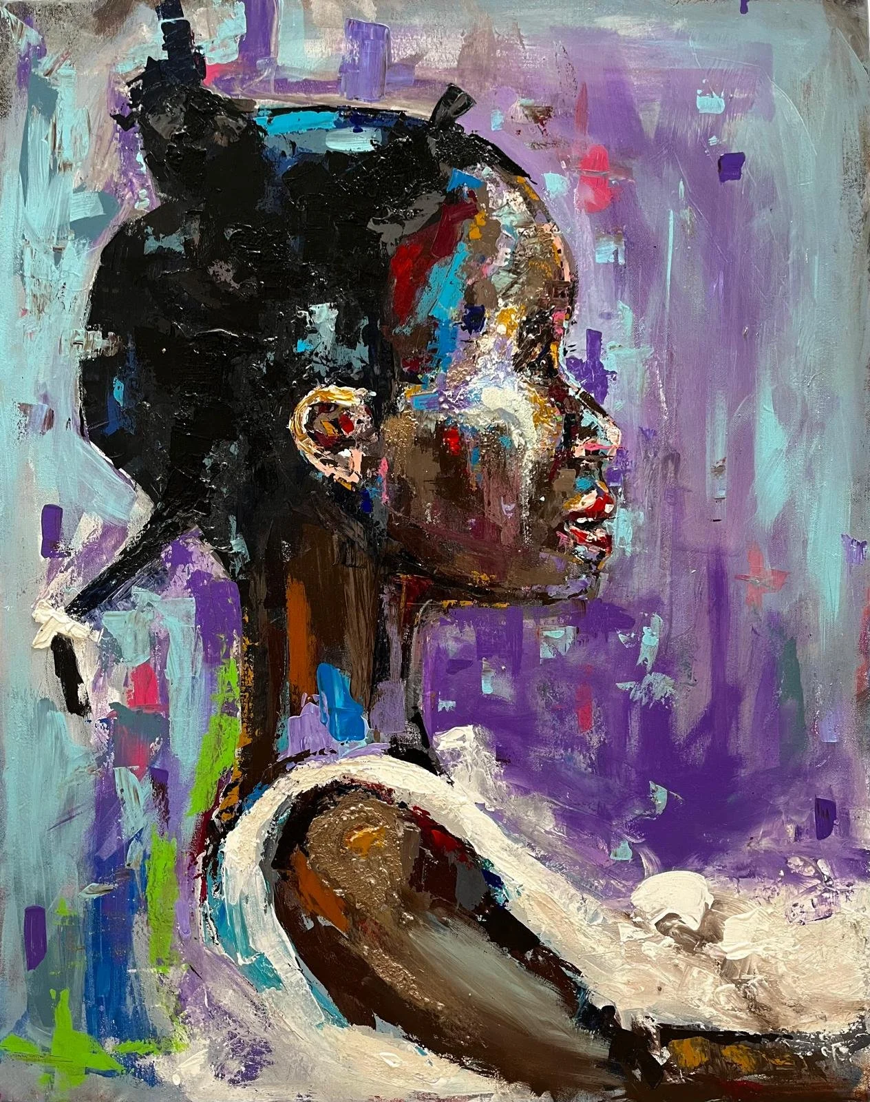 Attese - 2015 - Acrilico su tela. cm 100 x 80. Collezione privata