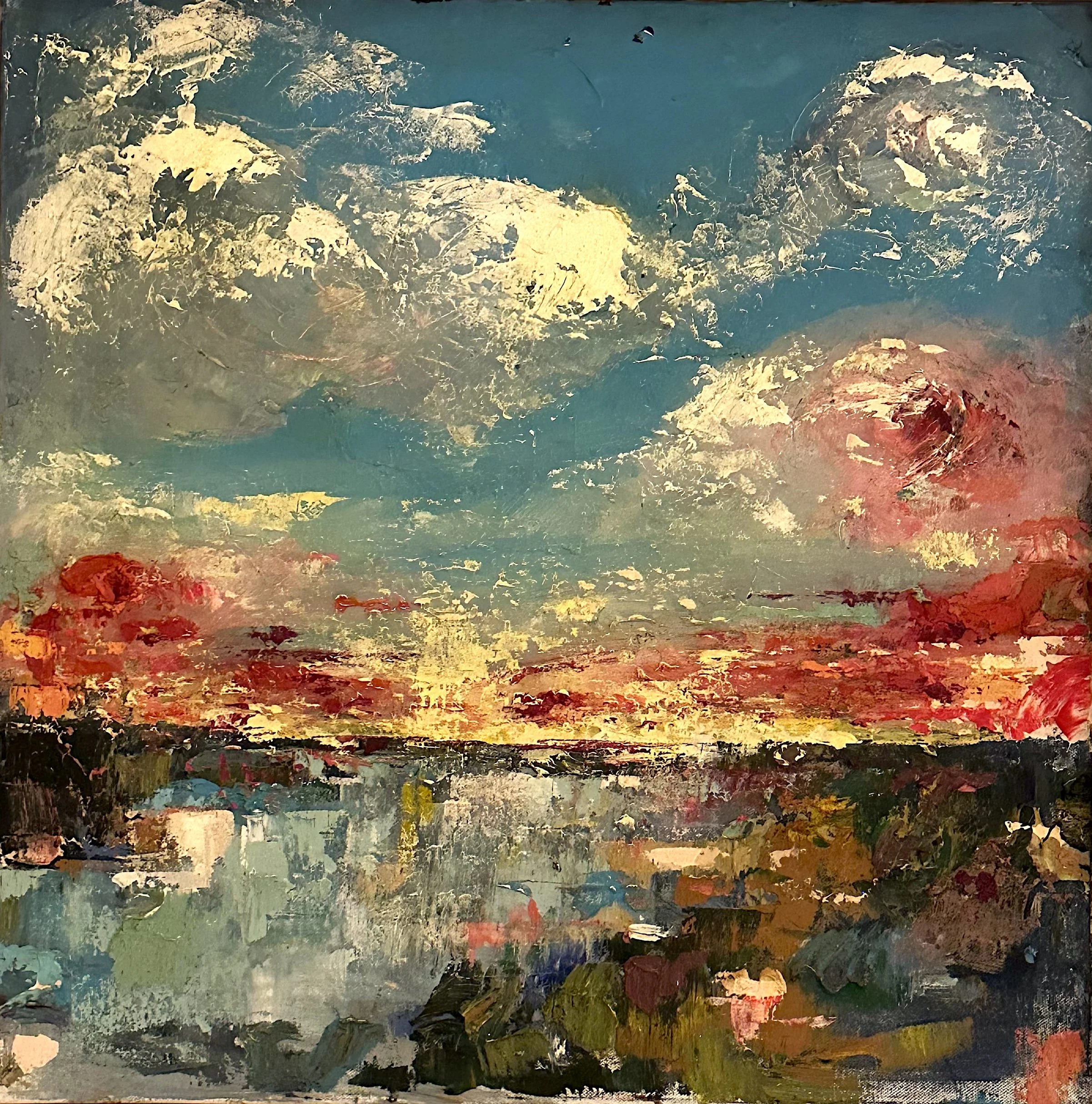 Aria fresca - 2020 - Acrilico e cera carnauba su tela. cm 60 x 60
