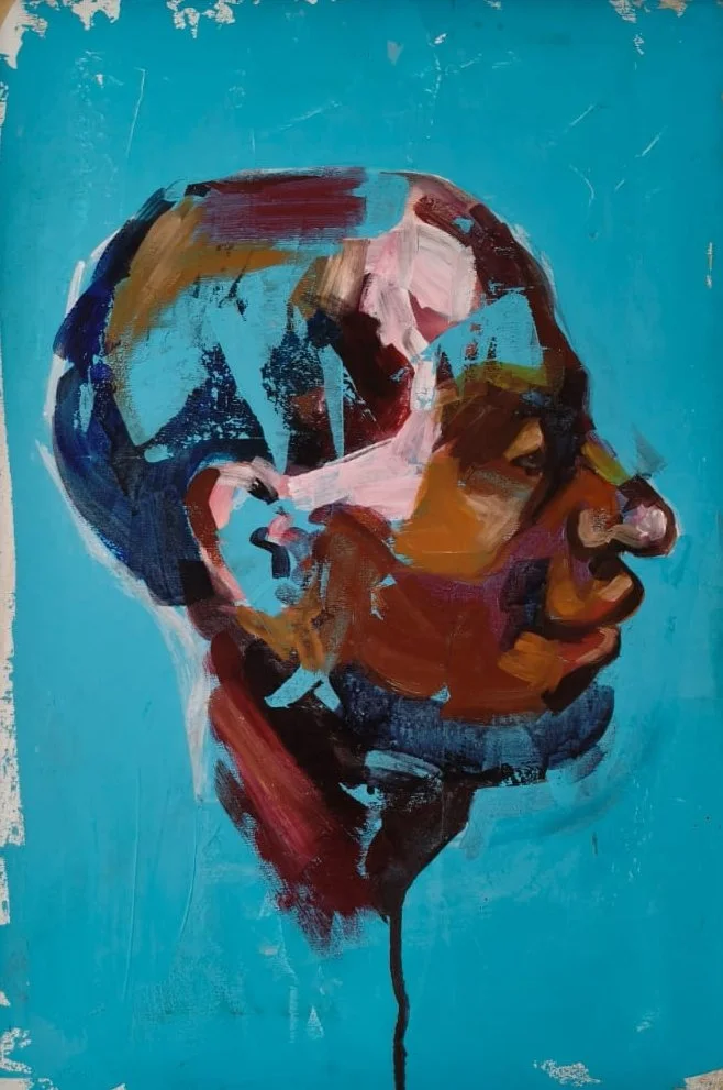 Migrante - 2017 - Acrilico su legno. cm 70 x 40. Collezione privata