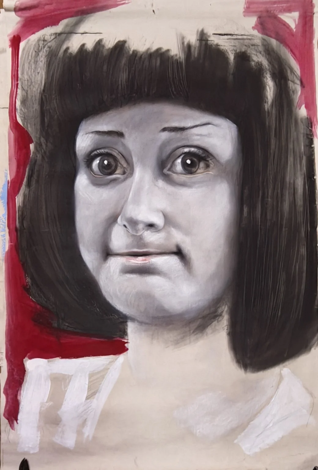 Maq - 2010 - Carboncino e acrilico su carta. cm 140 x 70 