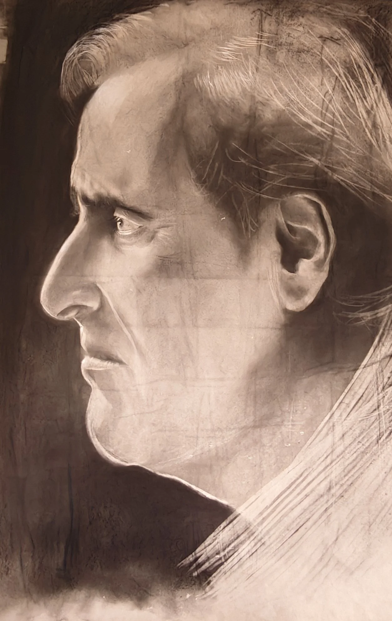 Papà - 2013 - Fusaggine su carte. cm 140 x 70