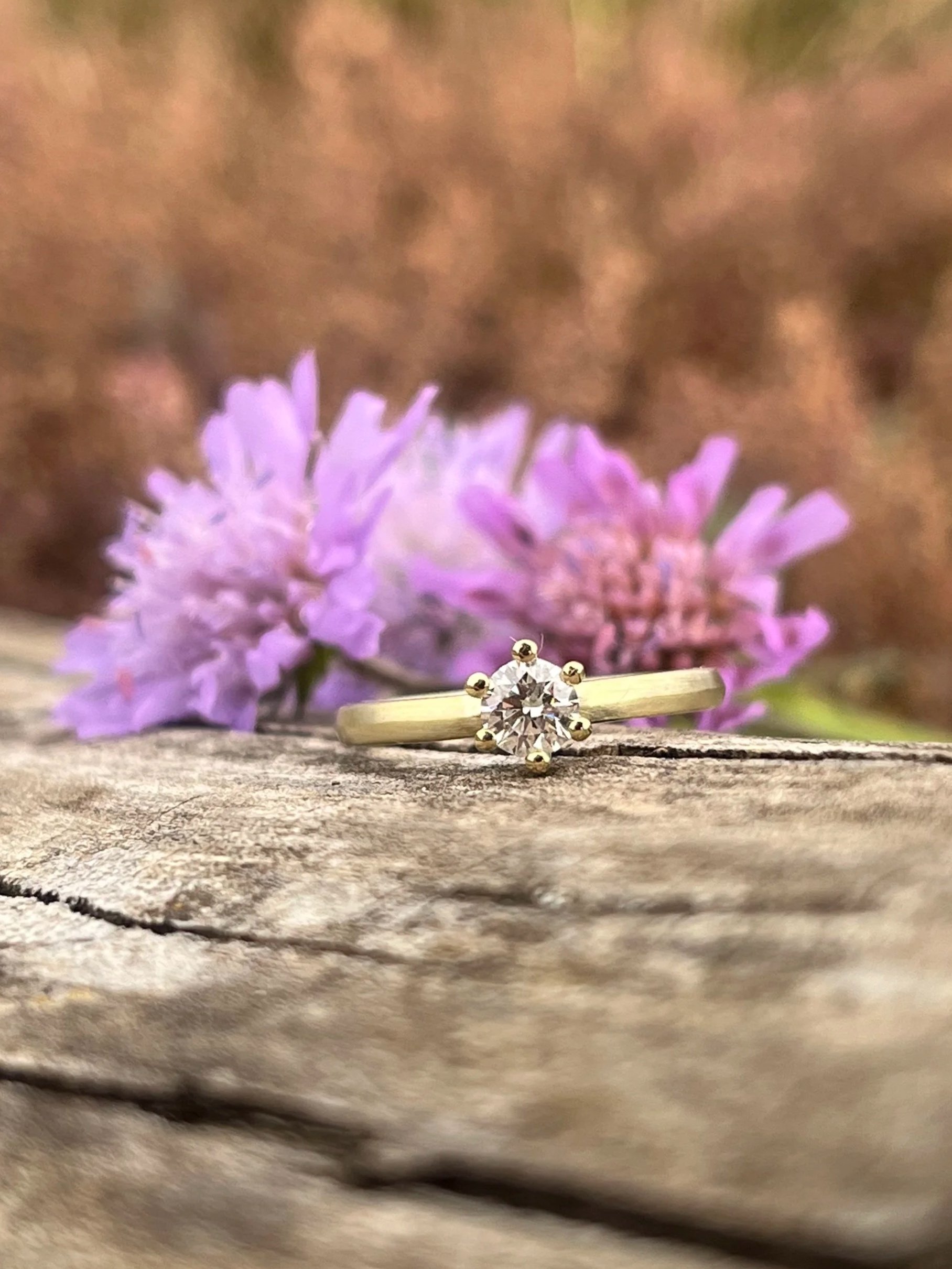 Verlobungsring, 585/- Gold, 0,35 ct. Brillant tw-vsi