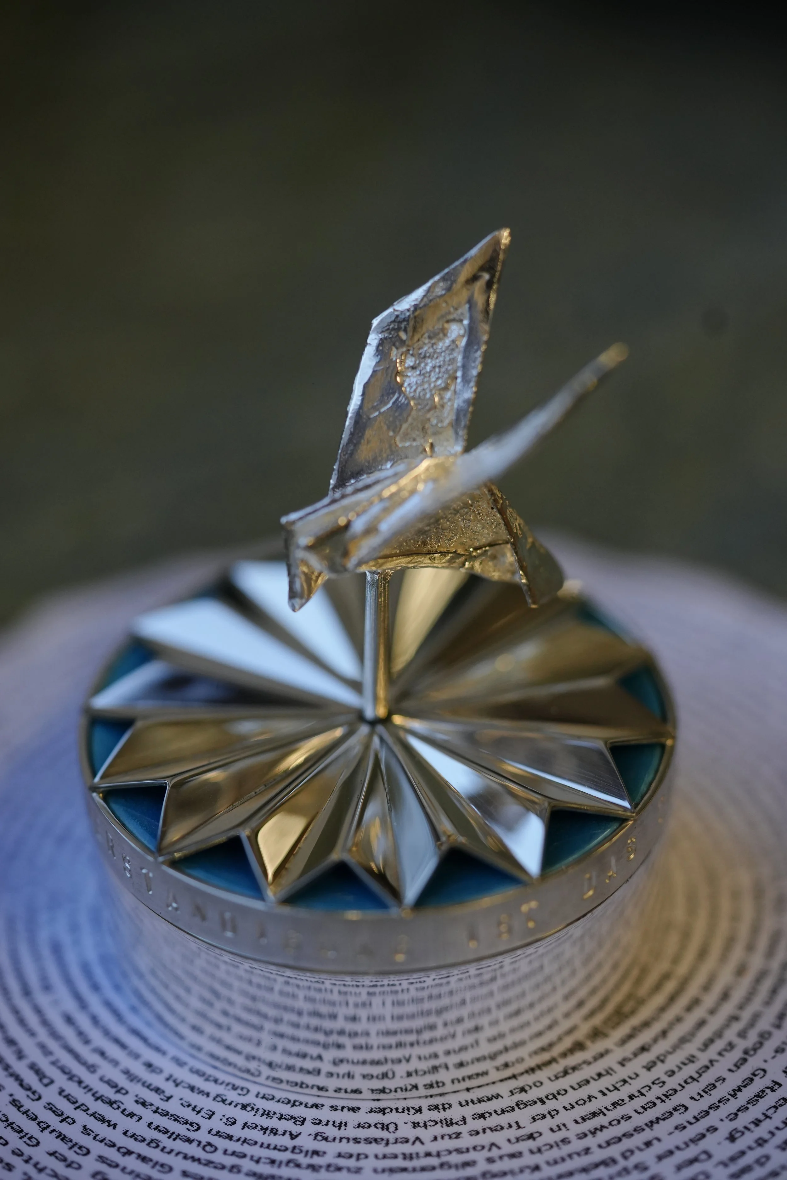 Friedensdose, 925/- Ag, Email