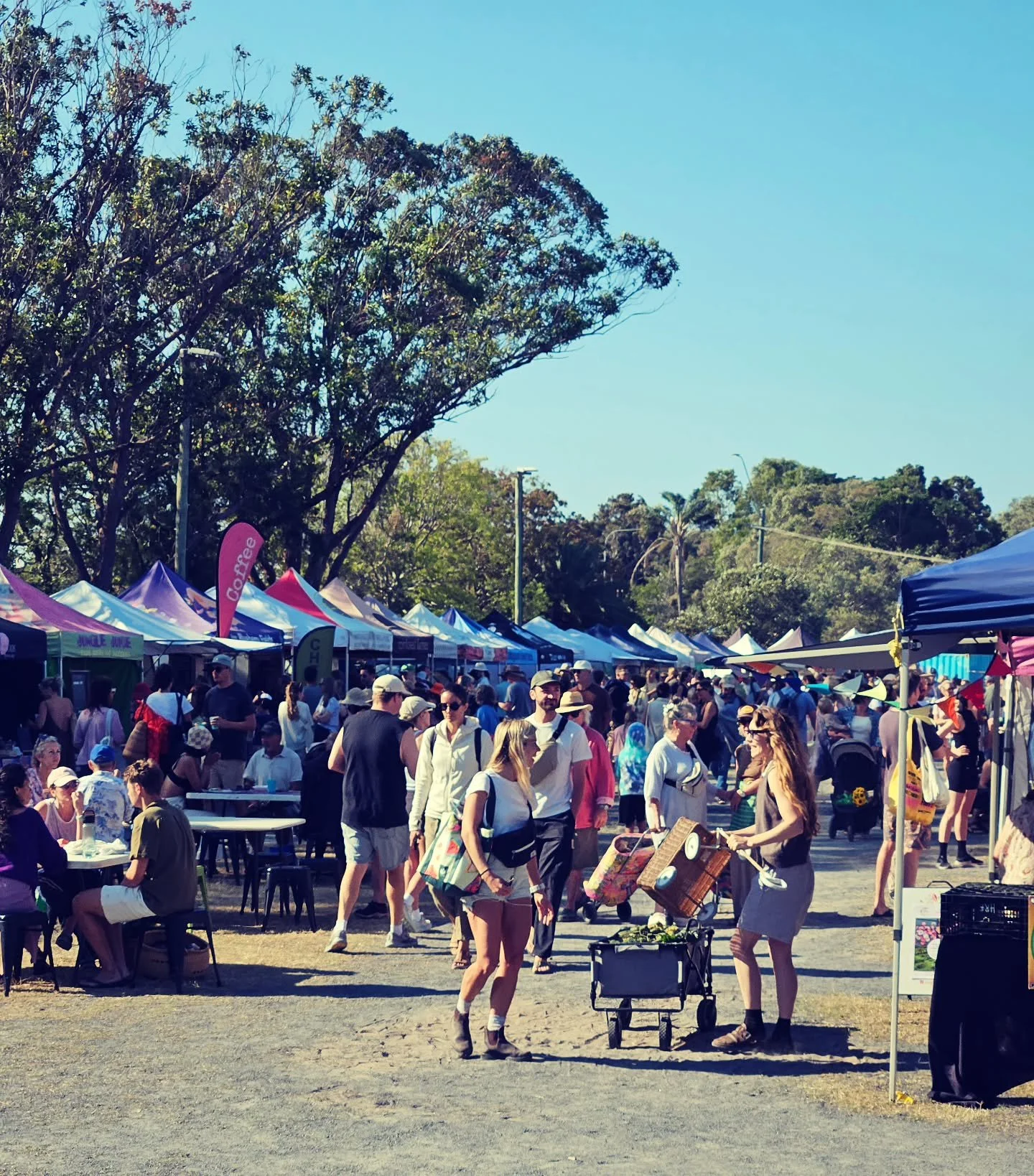 Bryon Farmers Market morning ... support the people in your community who grow our food 🥦🍋
+ catch up with friends at the same time :)
*Extra market on next Tuesday 23 rd December🎄 
.
@byronfarmers 
.
#byronbay2481 
#byronfarmersmarket