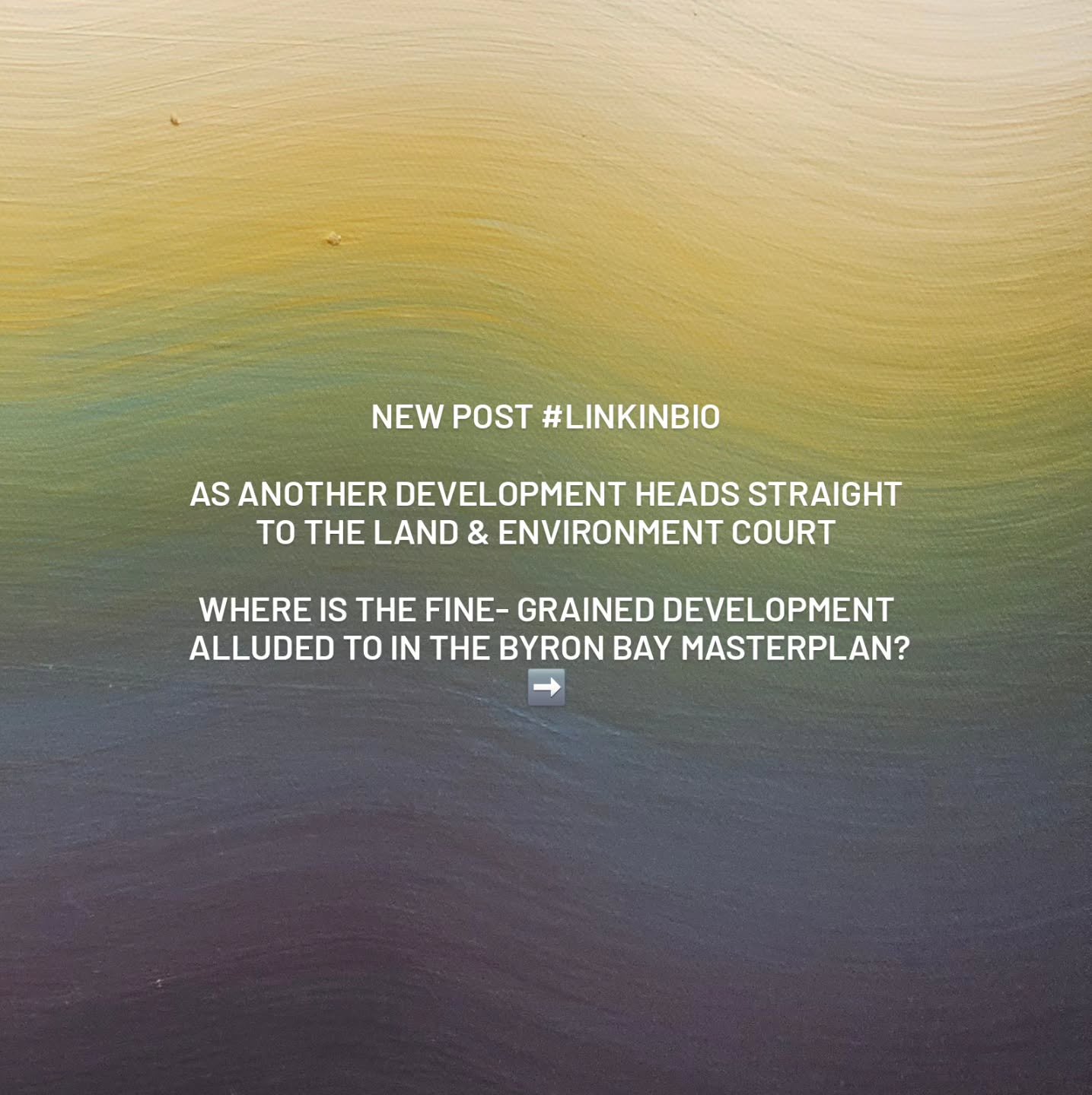 Cracking open the conversation about development in Byron Bay - as another DA goes to L &amp; E Court ...
Read more online #linkinbio 
Sign Up for our Newsletter

Can you spot the typo ? 🤔 #sorrynotsorry
#byronbay2481 
#byronbaydevelopment 
#coastal