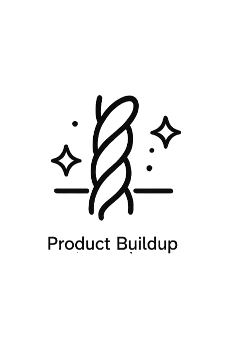 loc buildup illustration showing residue on dreadlocks – product buildup on locs, clarifying loc care routine