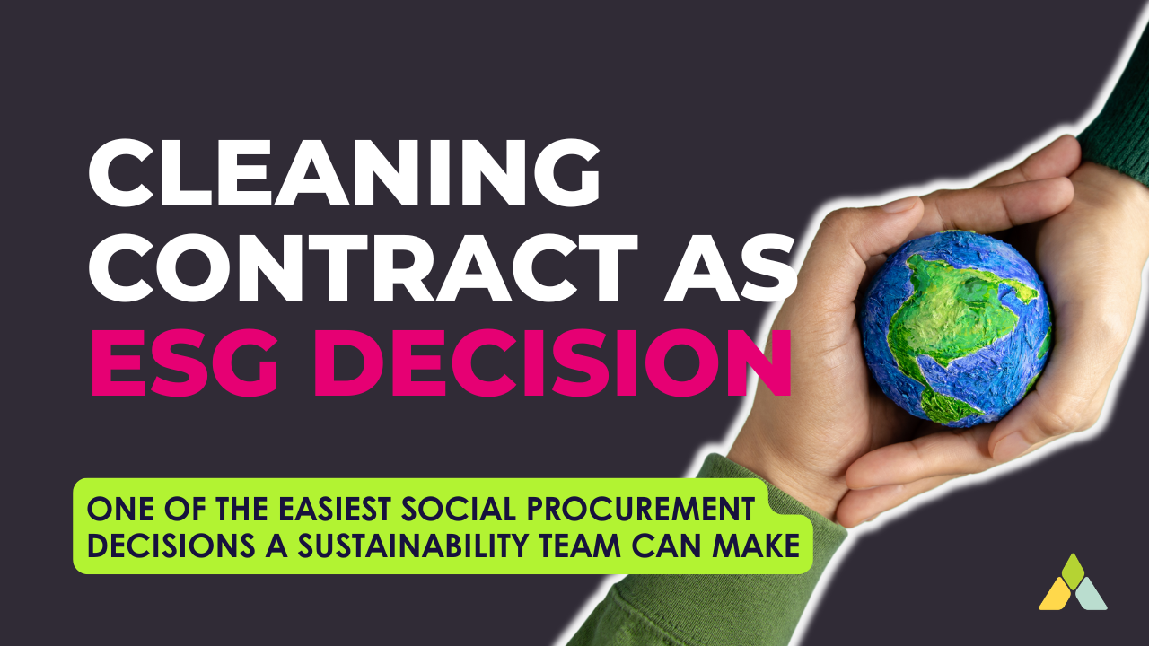 Cleaning contract as ESG decision