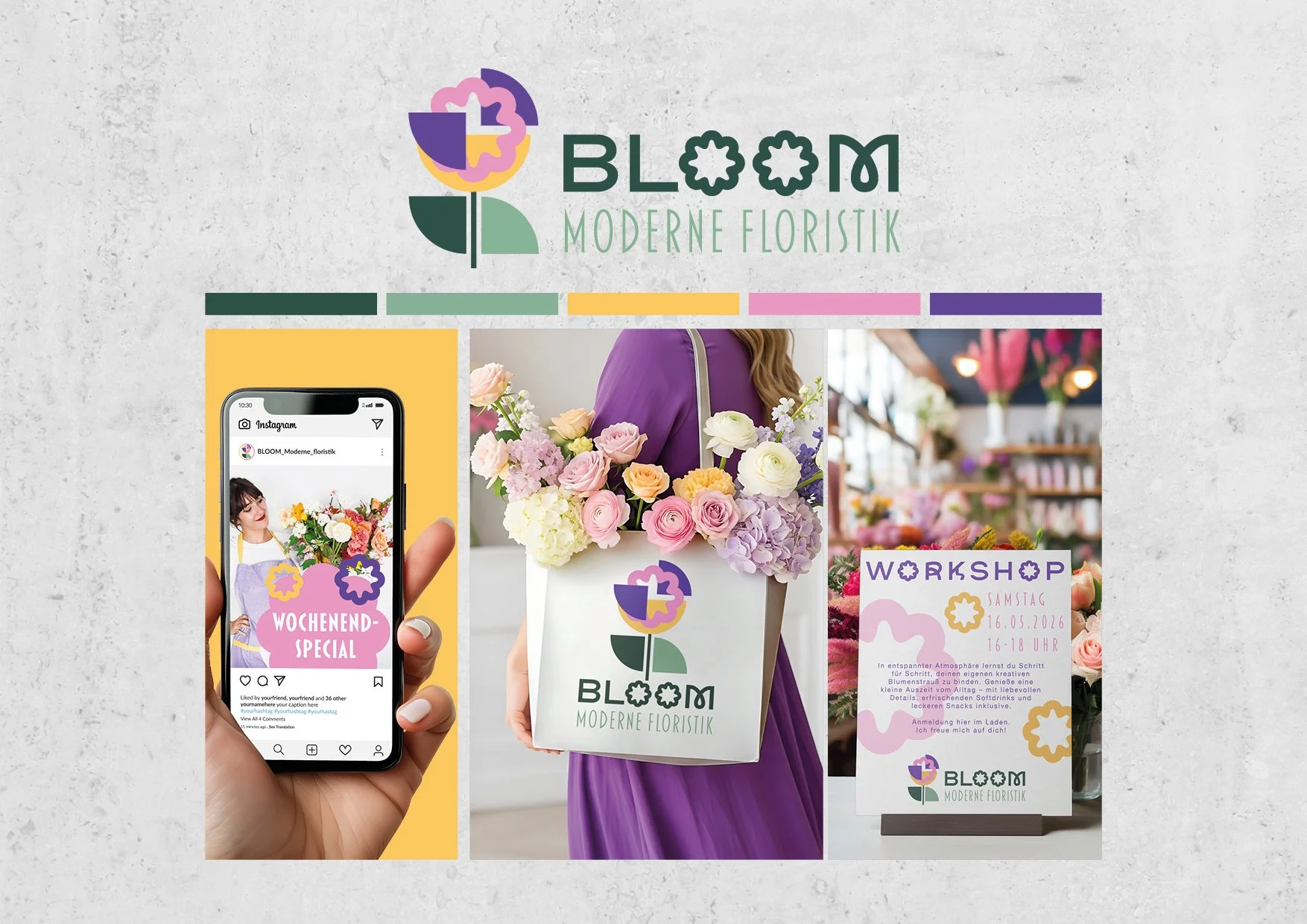 BLOOM Moderne Floristik: Logogestaltung Markenentwicklung Social Media