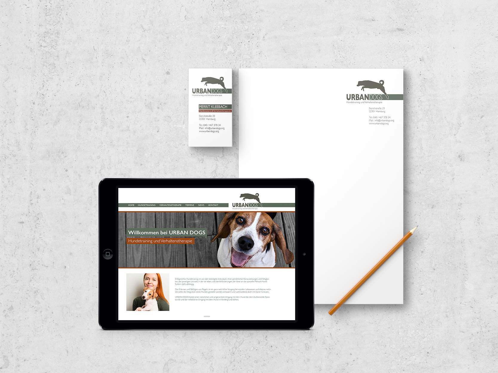 Urban Dogs:
Corporate Design, Logo und Screendesign für ein modernes Hundetraining mit Herz und Kompetenz.