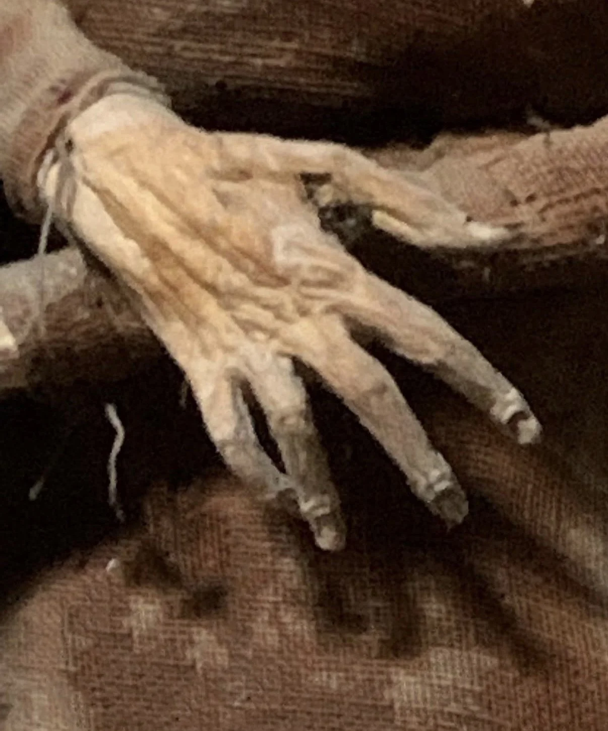 Mummified hands