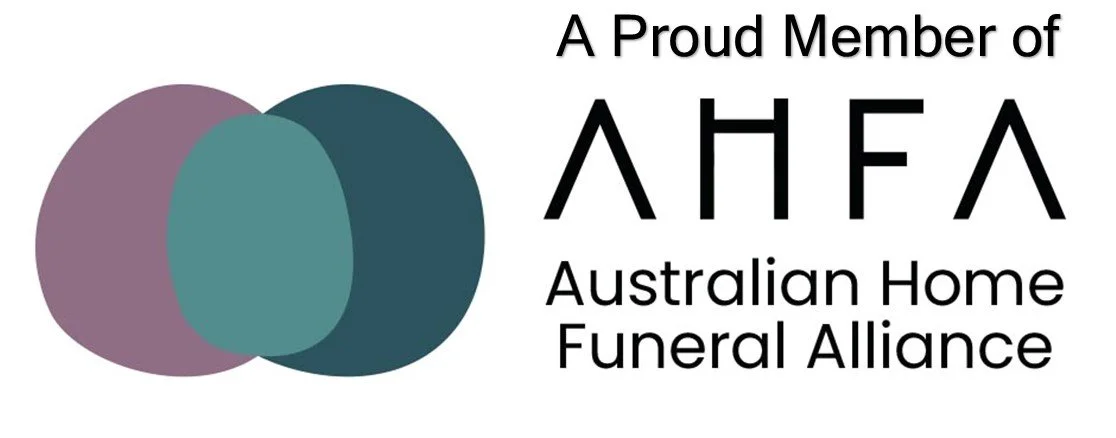 AHFA logo which reads A proud member of the Australian Home Funeral Alliance