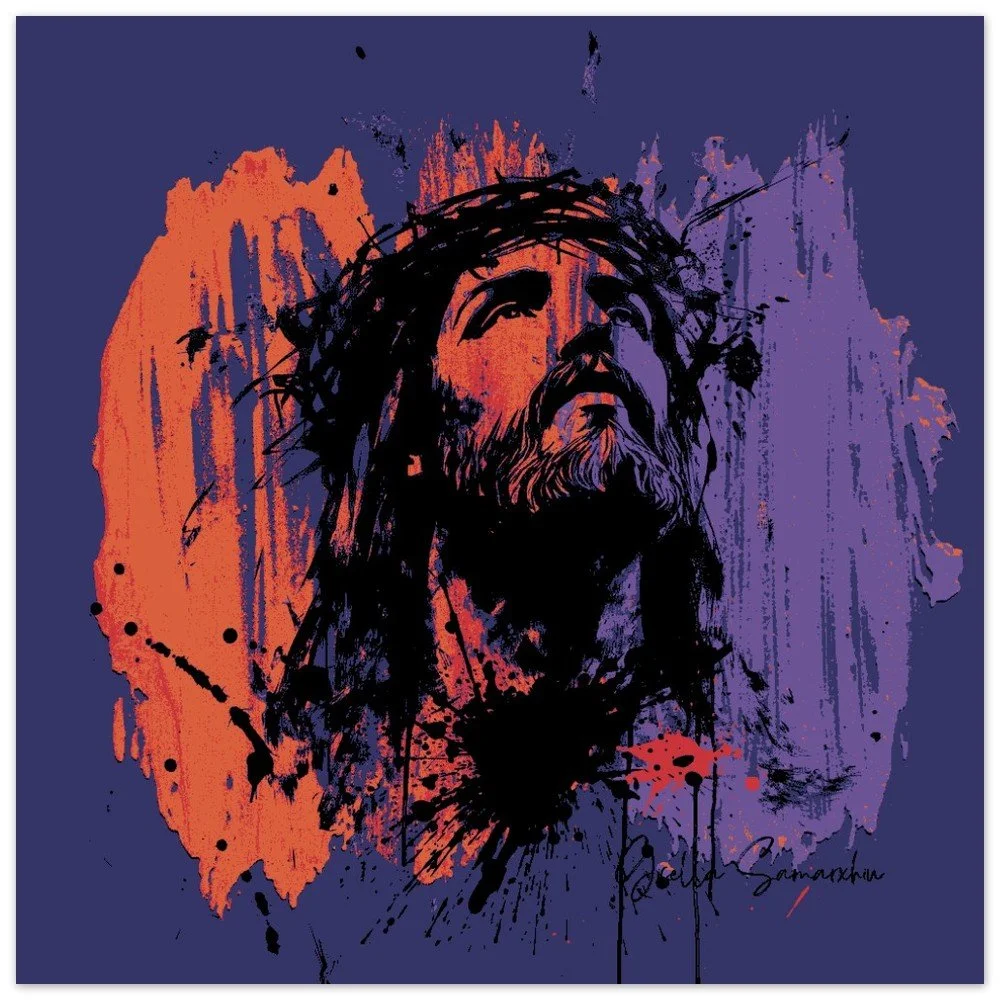 Abstract Jesus Print