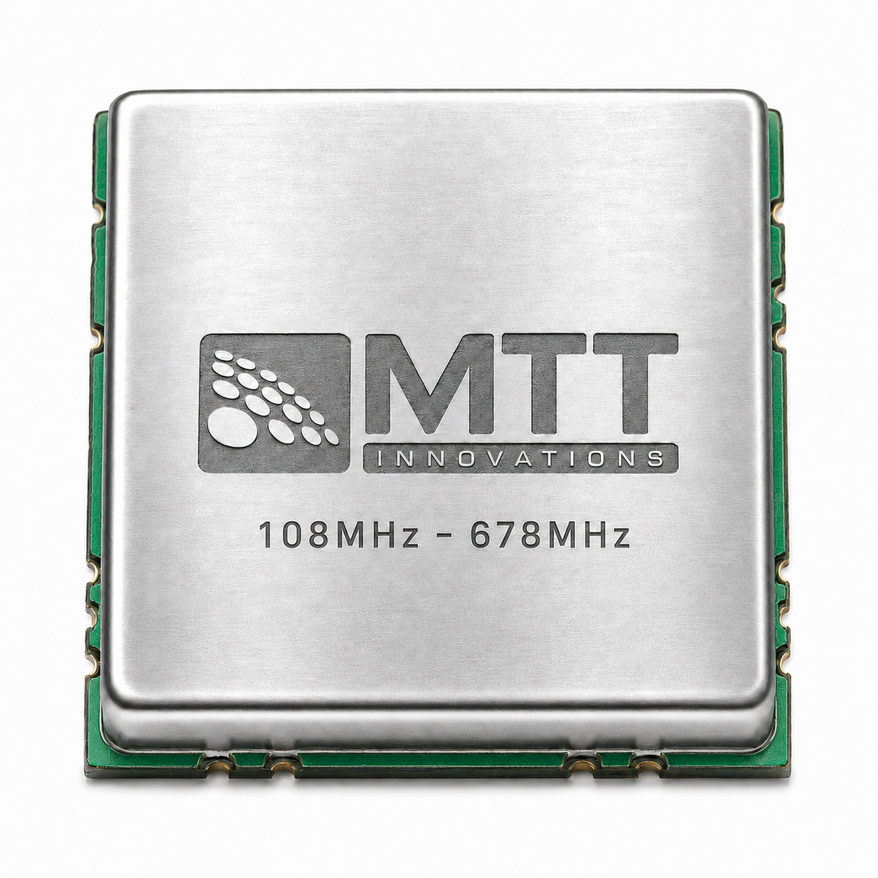 108–678 MHz | MTT1067X-10-J | IL ≤3.0 dB | BW ≥8% × F0 | Rejection ≥5 dBc @ ±6%; ≥12 dBc @ ±10% | RF ≤40 dBm | −40 to +85°C Tunable Filter