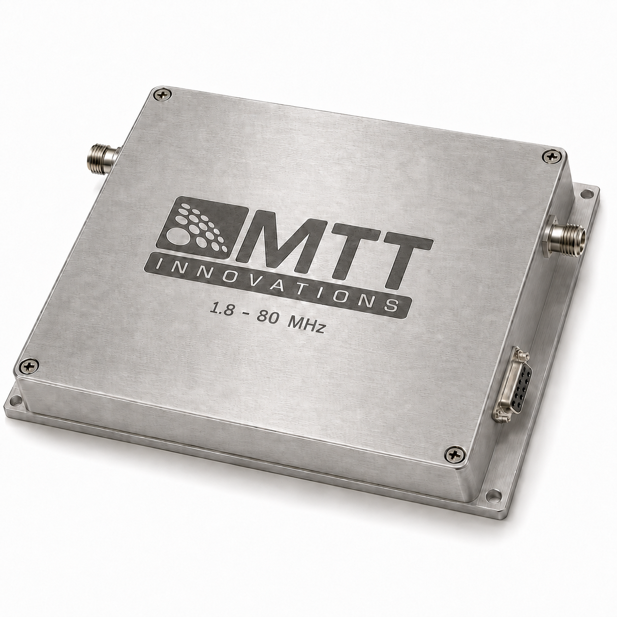 1.8-80 MHz, 50W RF Power Amplifier with Harmonic Filter