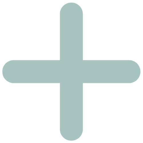 light blue-green plus sign