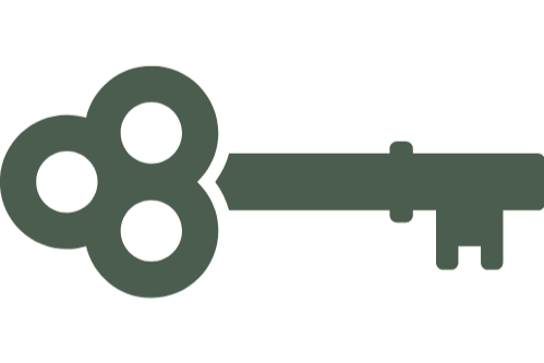sage green vintage key icon