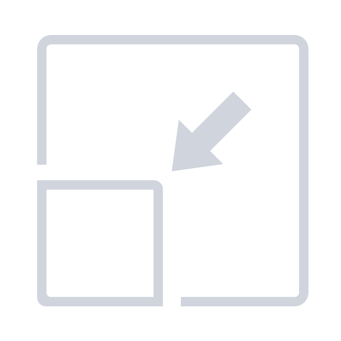 Icon of a document with a large arrow pointing to a smaller box, indicating a download or save action.