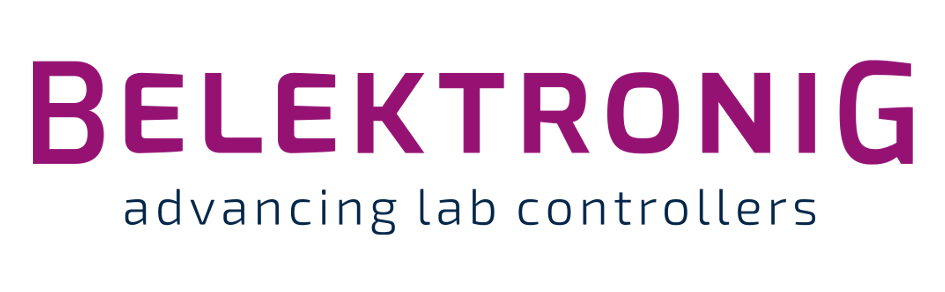 Belektronic logo with the tagline 'advancing lab controllers'