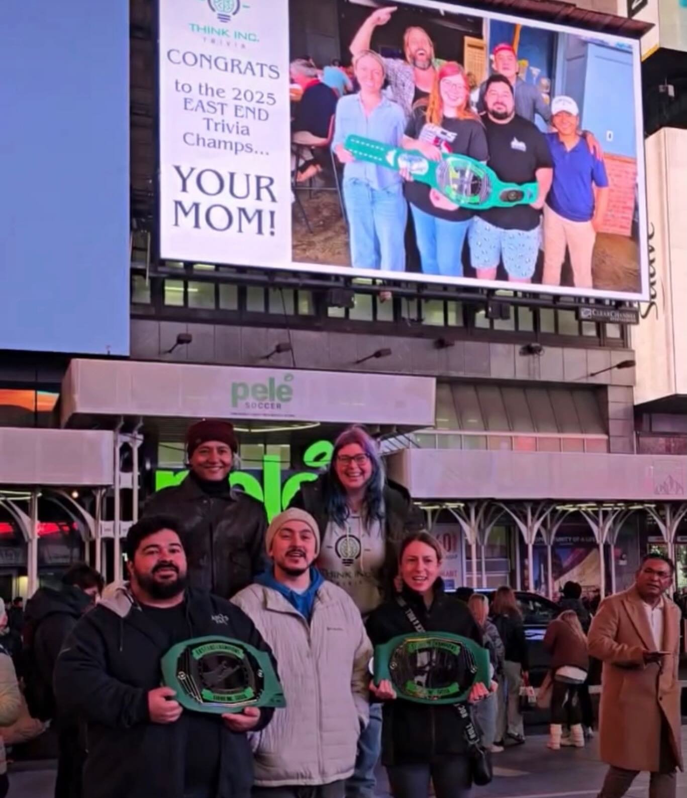 It took a bit of coordination, but it finally happened&hellip;congrats to the 2025 East End Trivia Championship winners! 

For those wondering: The hunt for the 2026 title begins next month!

#Trivia #TriviaNight #LongIsland #NY #NYC #TimesSquare #Ea
