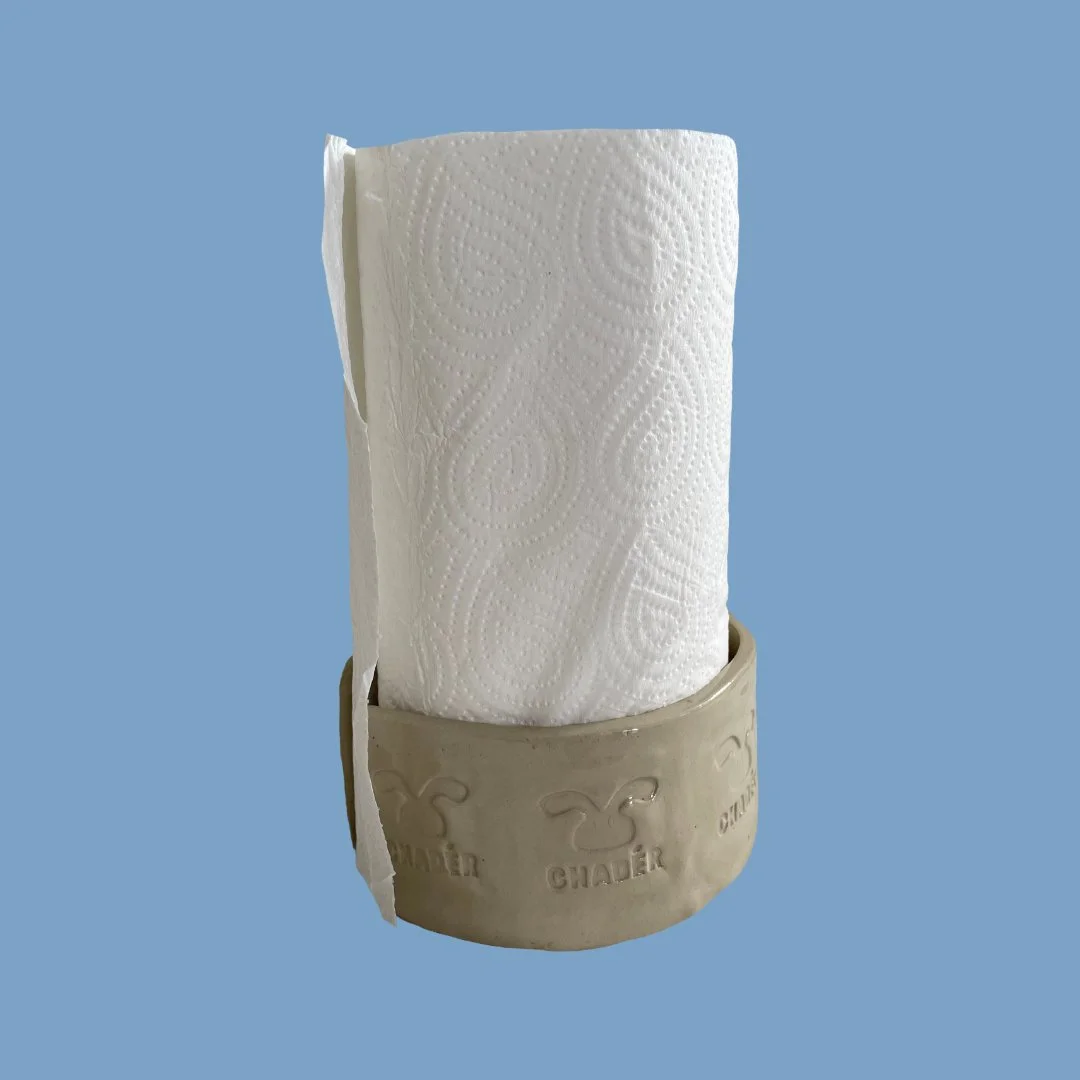 Creme Køkkenrulleholder
