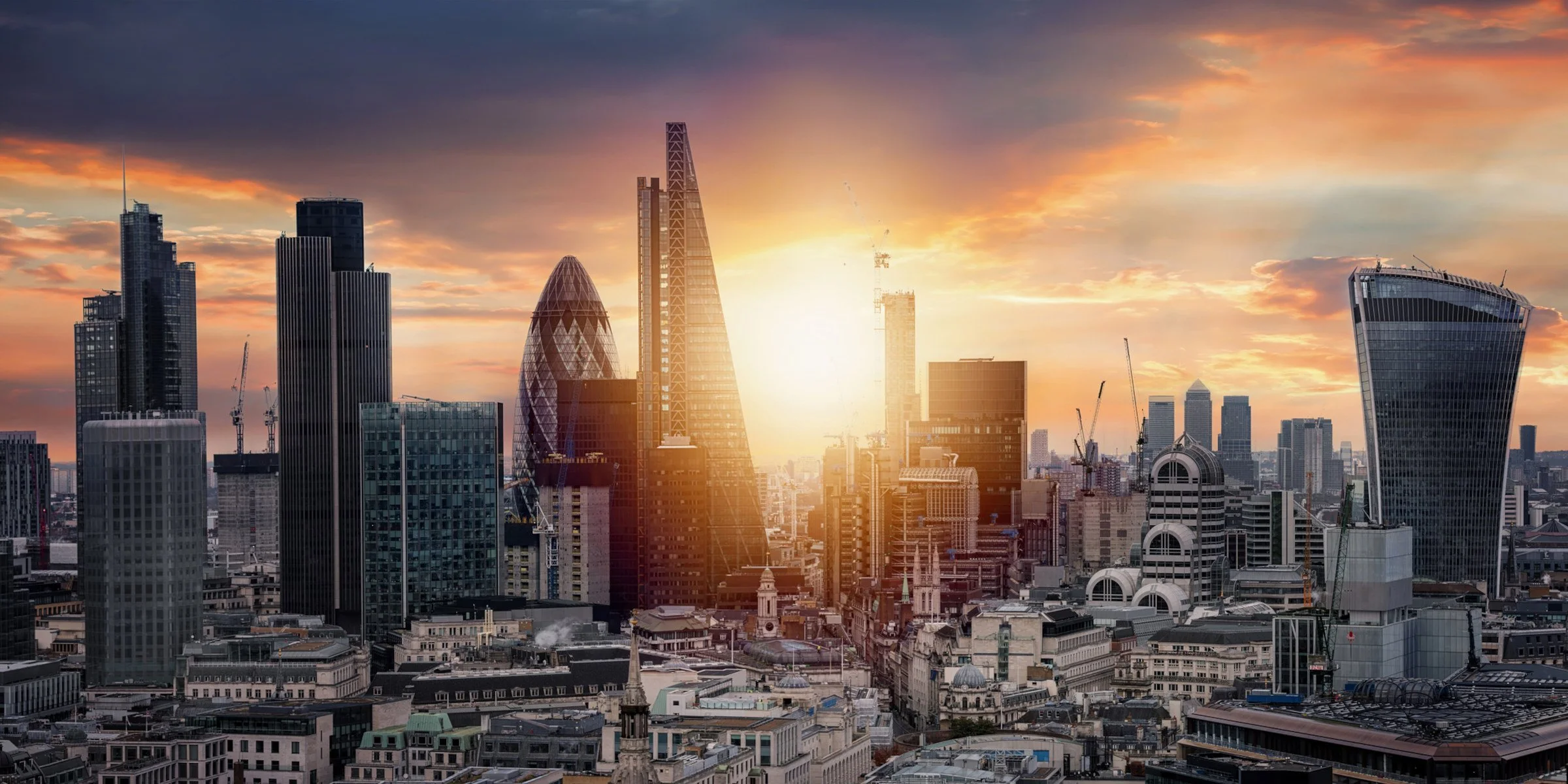 London financial district panorama